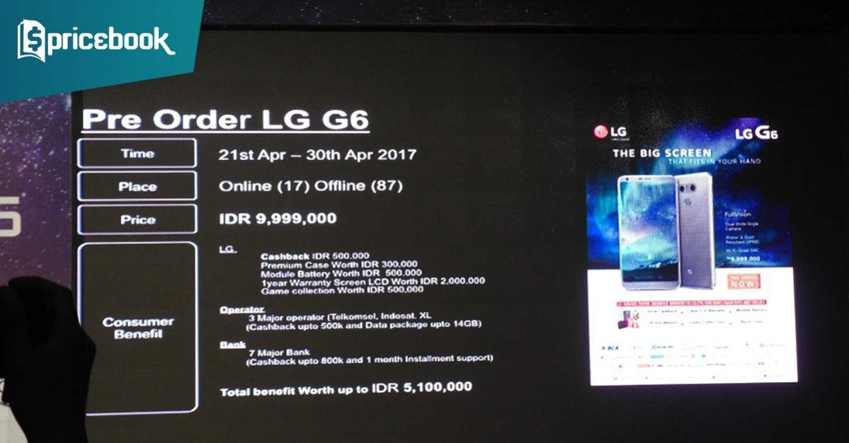 Pre Order Hape LG G6 Resmi Dibuka Hari Ini, Bonus Hingga Rp4,8 Juta ...