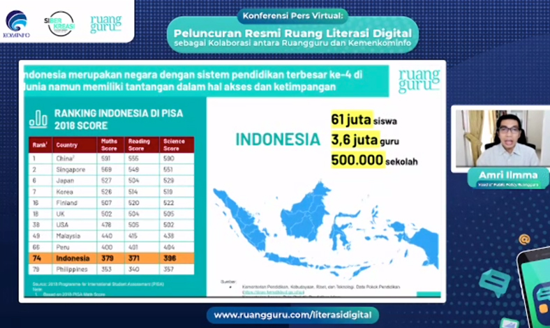 Ruangguru Dan Kemenkominfo Luncurkan Ruang Literasi Digital Pricebook