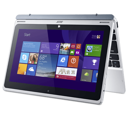 Acer Aspire Switch 10, Desain Snap Hinge Ubah Laptop Jadi Tablet.