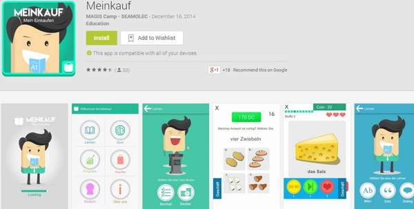 Mudah Belajar Bahasa Jerman dengan Meinkauf di Android