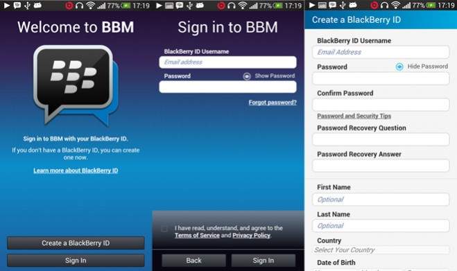 Registrasi Blackberry Messenger atau BBM