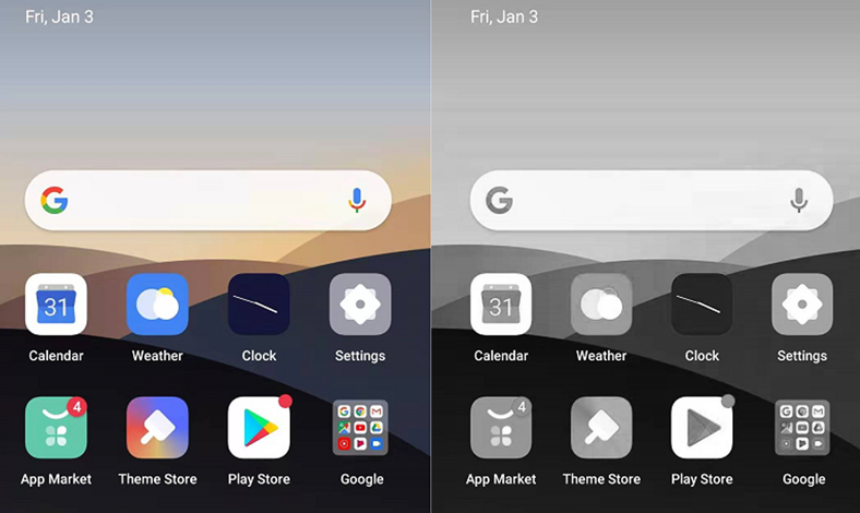 grey mode android