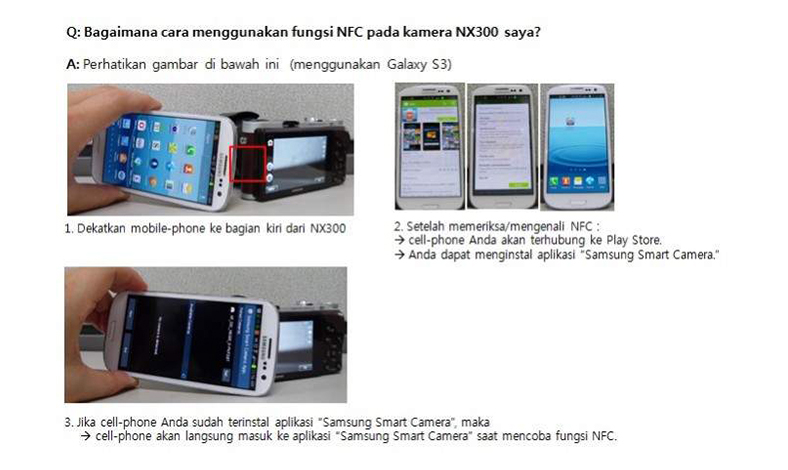 kamera NFC Samsung