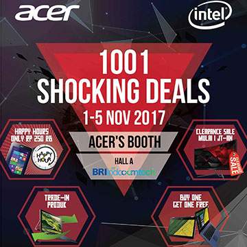 Promo Acer di Indocomtech 2017, Cashback Hingga Rp4 Juta