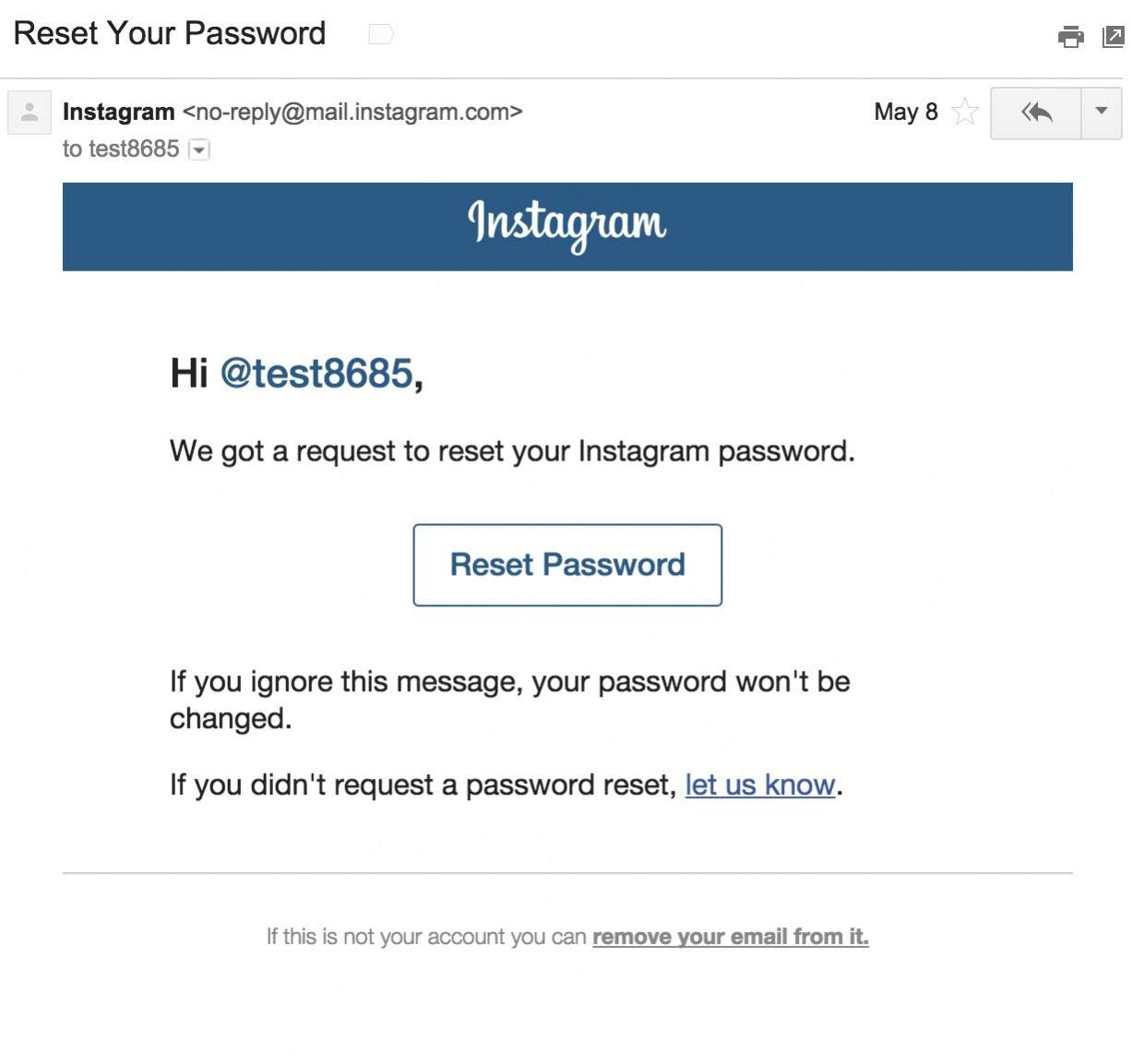 mengganti password instagram