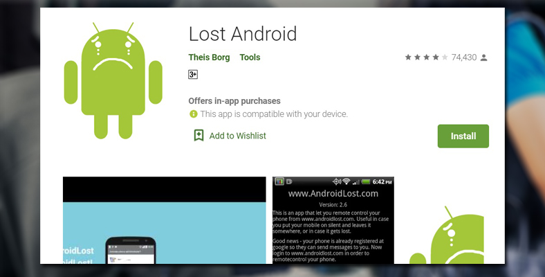 aplikasi lost android