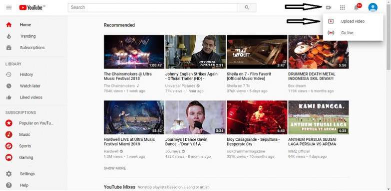 cara upload video youtube