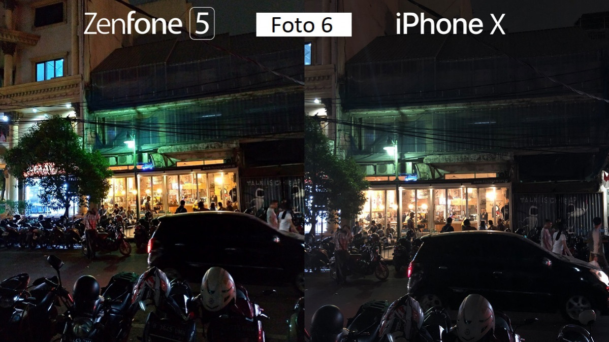 perbandingan hasil foto asus zenfone 5 vs iphone x