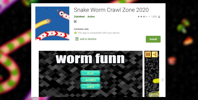 Snake Worm Crawl Zone 2020
