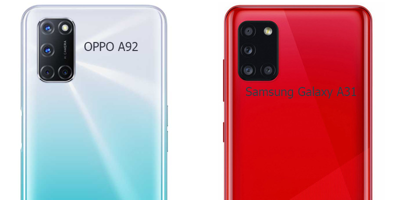 Oppo A92 vs Samsung Galaxy A31