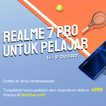 Cara Mendapatkan Diskon 10% di realme 7 Pro Untuk Pelajar