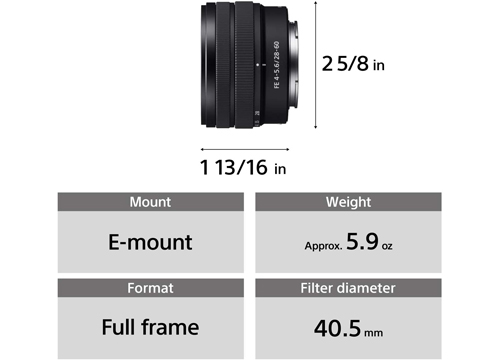 lensa sony fe 28-60mm f4-5.6