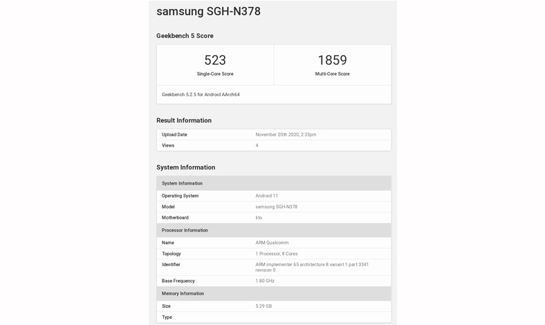 Samsung SGH-N378
