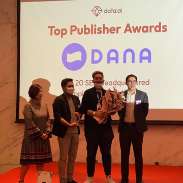 DANA Masuk dalam 20 Aplikasi Teratas Asia Tenggara Top Publisher Award