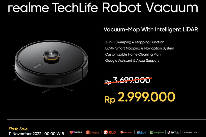 realme Boyong Robot Vacuum dan Hair Dryer, Harganya?