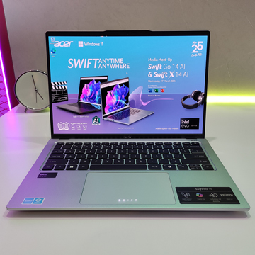 Swift Go 14 AI, Punya Layar 2.8K OLED dan Media Control Lighting Touchpad