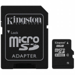 Kingston microSDHC Class 4 8GB with Adaptor