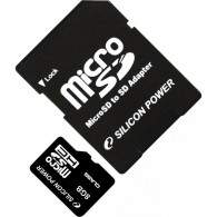 Silicon Power microSDHC with adapter 8GB